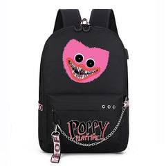 Poppy Playtime USB Charging Backpack Schoolbag Notebook Bag Gifts for Kids Students