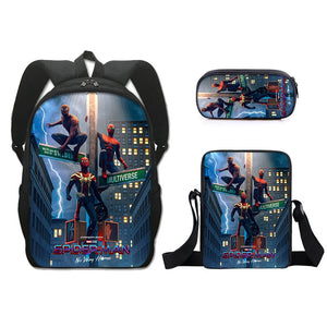 Spider Man No Way Home Schoolbag Backpack Lunch Bag Pencil Case Set Gift for Kids Students