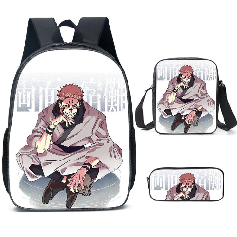 Jujutsu Kaisen Schoolbag Backpack Lunch Bag Pencil Case Set Gift for Kids Students
