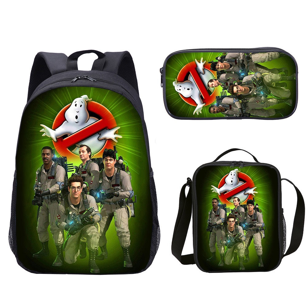 Ghostbusters Schoolbag Backpack Lunch Bag Pencil Case Set Gift for Kids Students