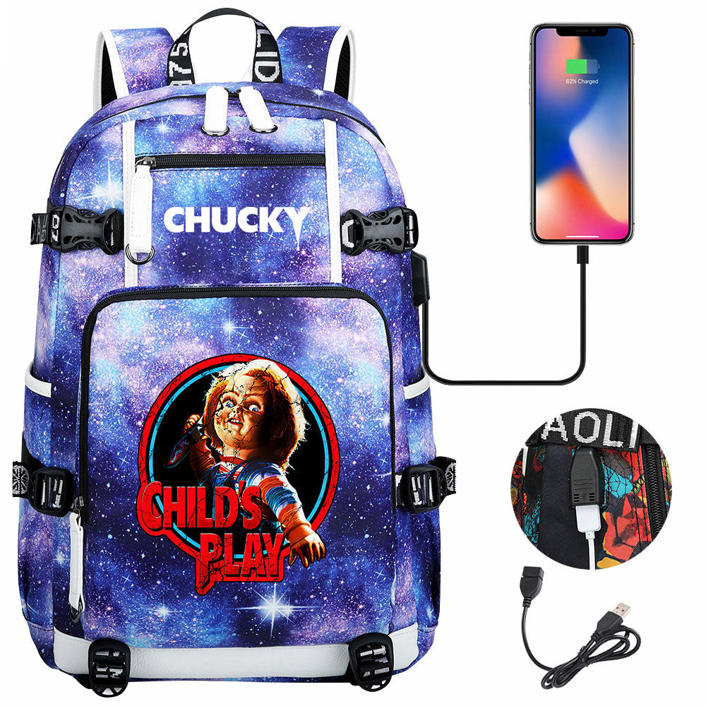 Child's Play USB Charging Backpack School NoteBook Laptop Travel Bags