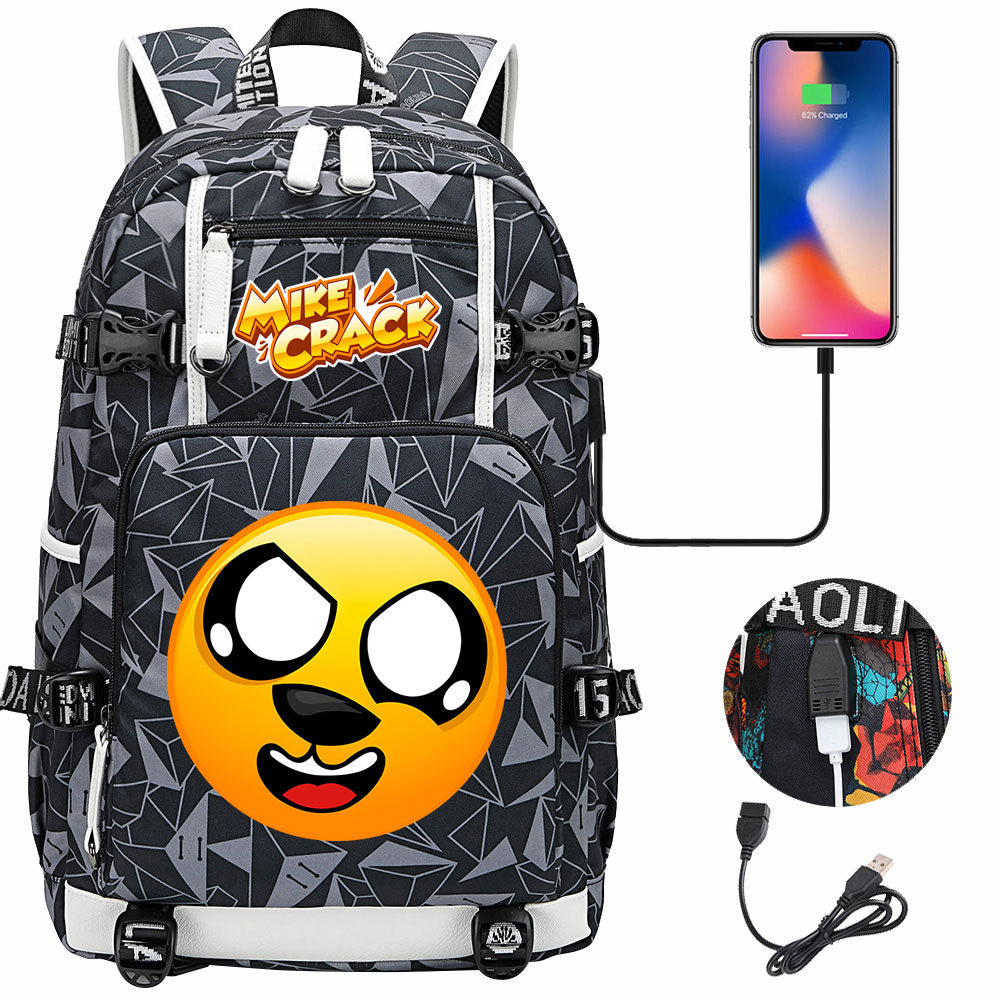 Mikecrack USB Charging Backpack School NoteBook Laptop Travel Bags