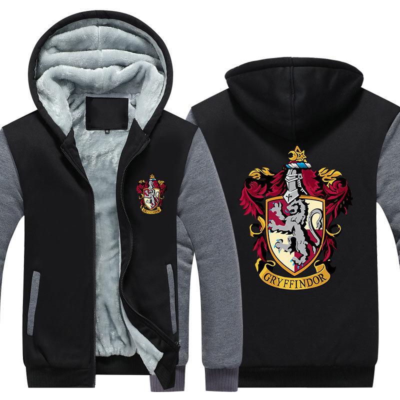 Harry Potter Gryffindor Pull over Hoodie Sweatshirt Autumn Winter Unisex Sweater Zipper Jacket Coat