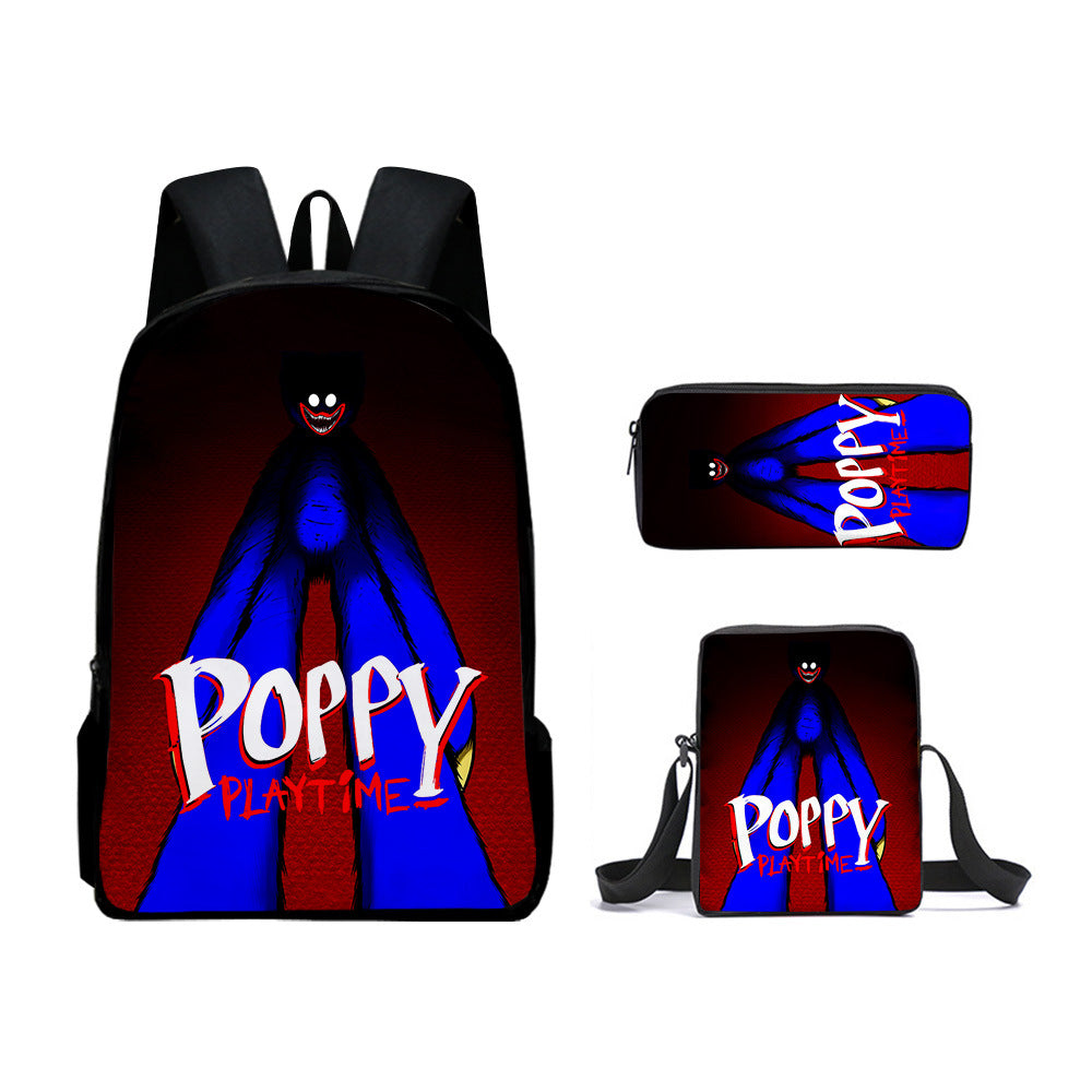 Poppy Playtime Schoolbag Backpack Lunch Bag Pencil Case Set Gift for Kids Students