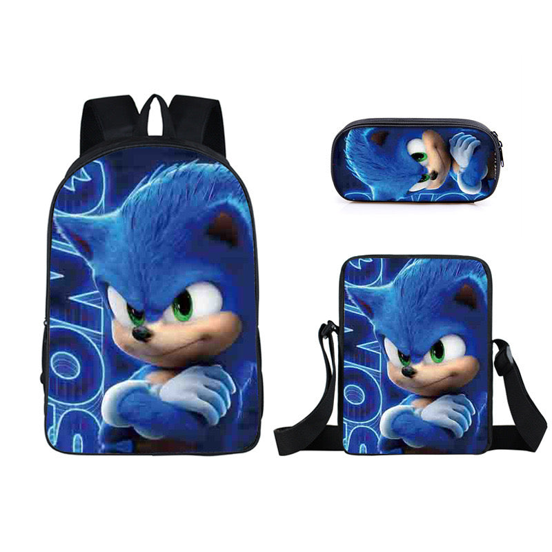 Hedgehog Schoolbag Backpack Lunch Bag Pencil Case Set Gift for Kids Students