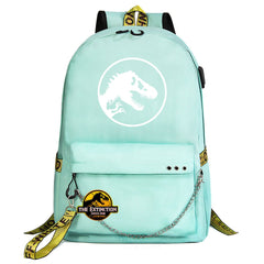 Jurassic World USB Charging Backpack Shoolbag Notebook Bag Gifts for Kids Students