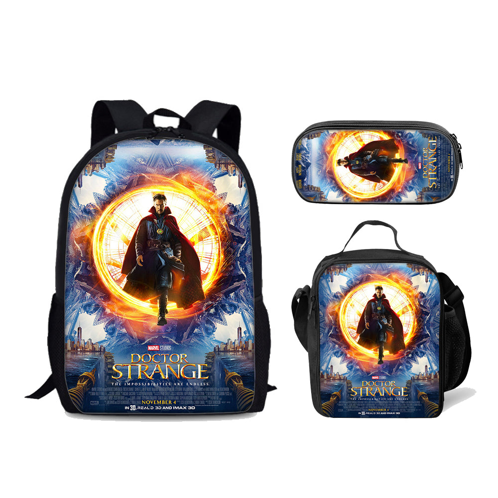 Doctor Strange in the Multiverse of Madness Schoolbag Backpack Lunch Bag Pencil Case Set Gift for Kids Students