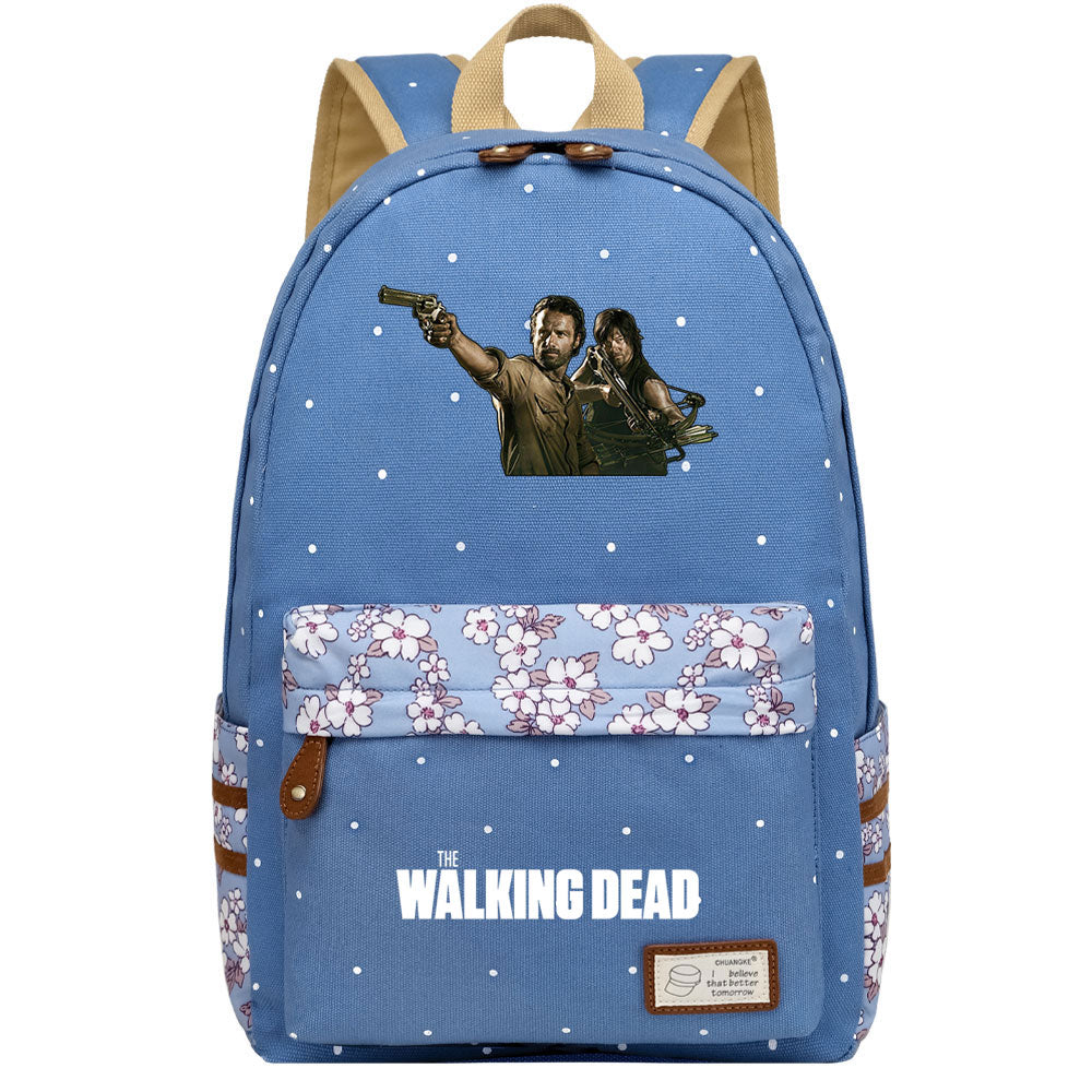 The Walking Dead Canvas Travel Backpack School Bag For Girl Kids Boy