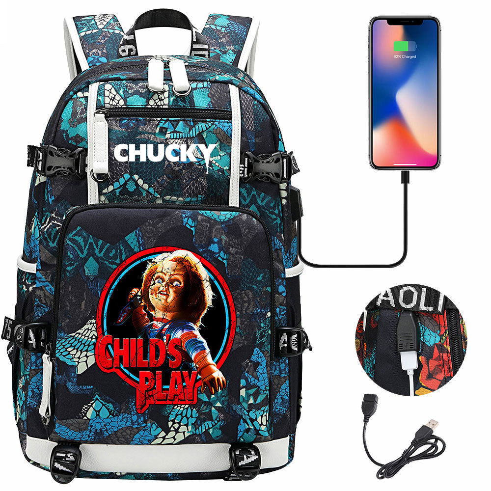 Child's Play USB Charging Backpack School NoteBook Laptop Travel Bags