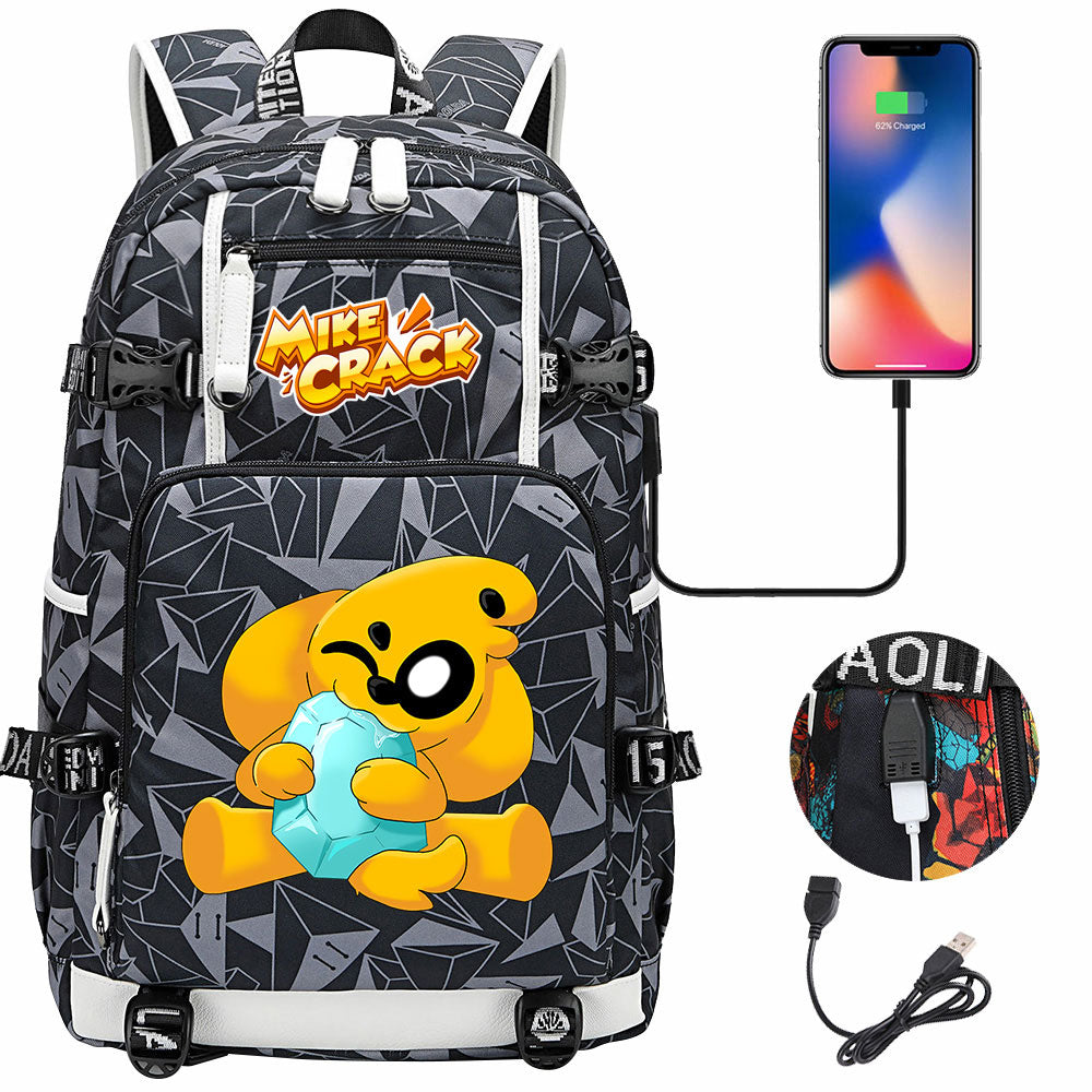 Mikecrack USB Charging Backpack School NoteBook Laptop Travel Bags