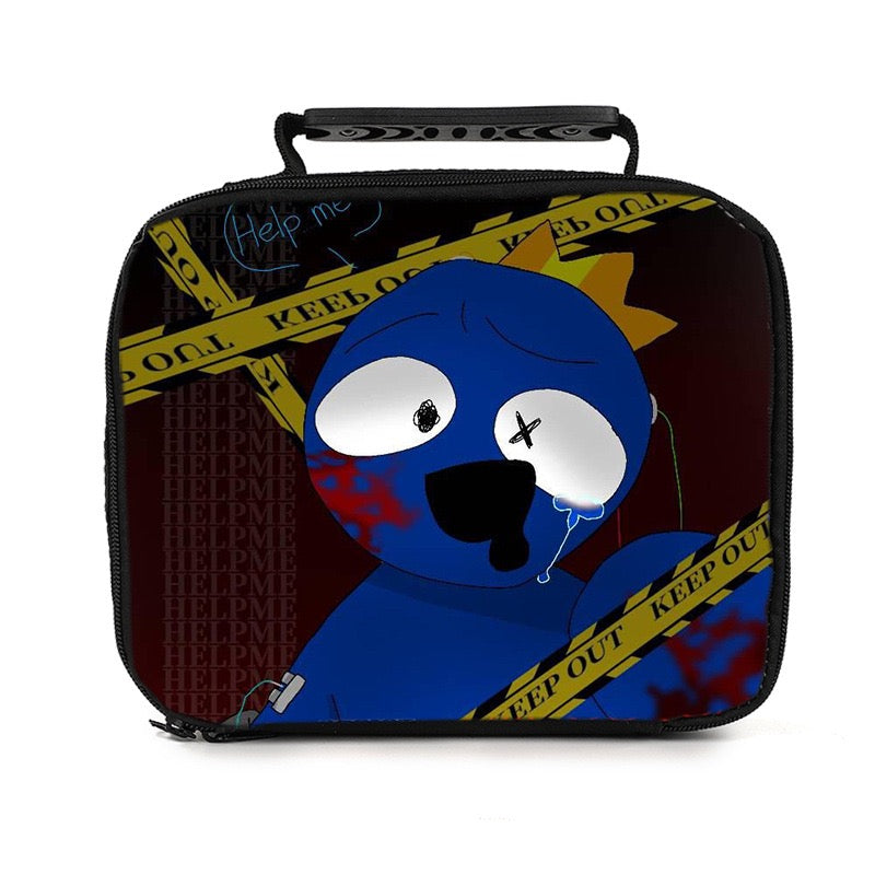 Rainbow Friends PU Leather Portable Lunch Box School Tote Storage Picnic Bag