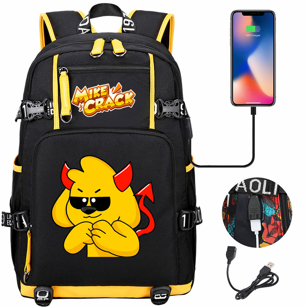 Mikecrack USB Charging Backpack School NoteBook Laptop Travel Bags