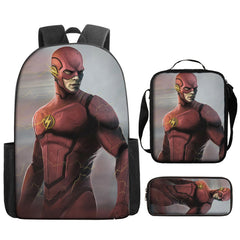 The Flash Schoolbag Backpack Lunch Bag Pencil Case 3pcs Set Gift for Kids Students