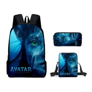 Avatar 2 Schoolbag Backpack Lunch Bag Pencil Case 3pcs Set Gift for Kids Students