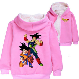Dragon Ball Pullover Hoodie Sweatshirt Autumn Winter Unisex Sweater Zipper Jacket for Kids Boy Girls