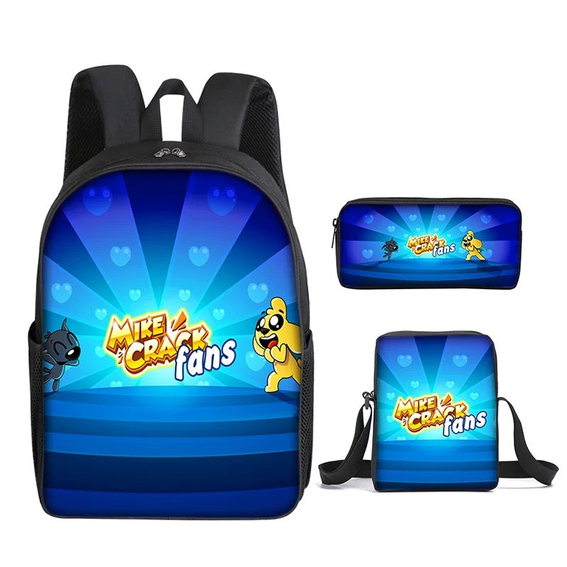 Mikecrack Schoolbag Backpack Lunch Bag Pencil Case Set Gift for Kids Students