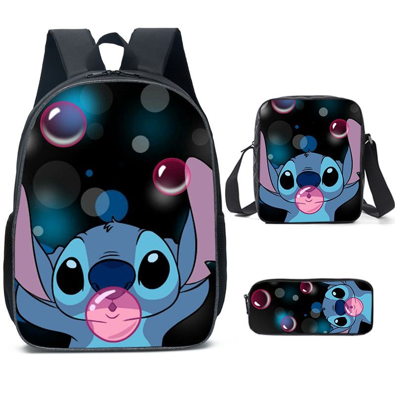 Lilo Stitch Schoolbag Backpack Lunch Bag Pencil Case Set Gift for Kids Students