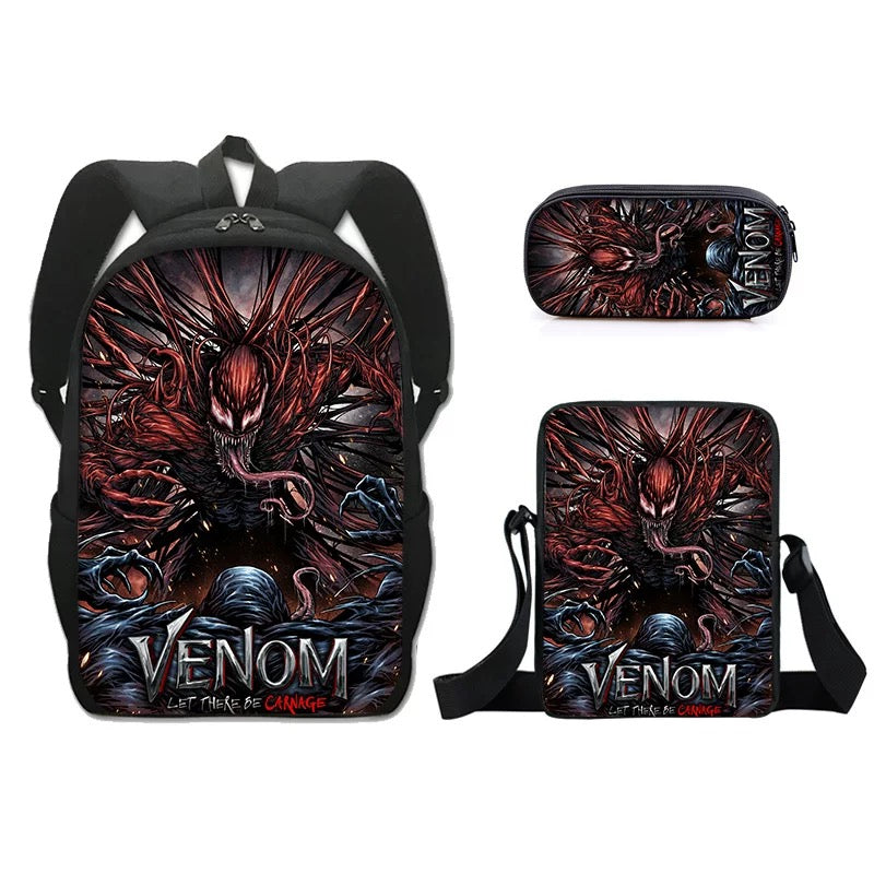 Venom 2 Schoolbag Backpack Lunch Bag Pencil Case Set Gift for Kids Students