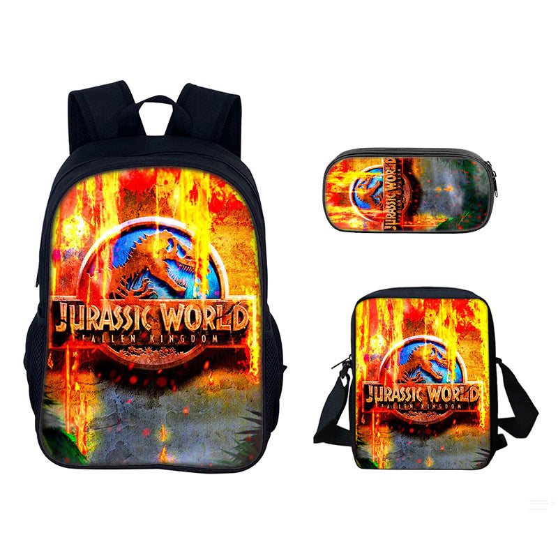 Jurassic World Dominion Schoolbag Backpack Lunch Bag Pencil Case Set Gift for Kids Students