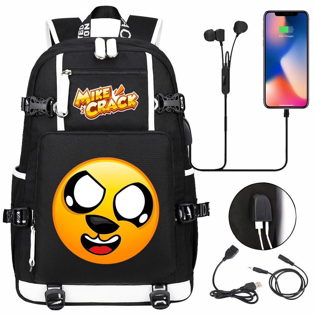 Mikecrack USB Charging Backpack School NoteBook Laptop Travel Bags