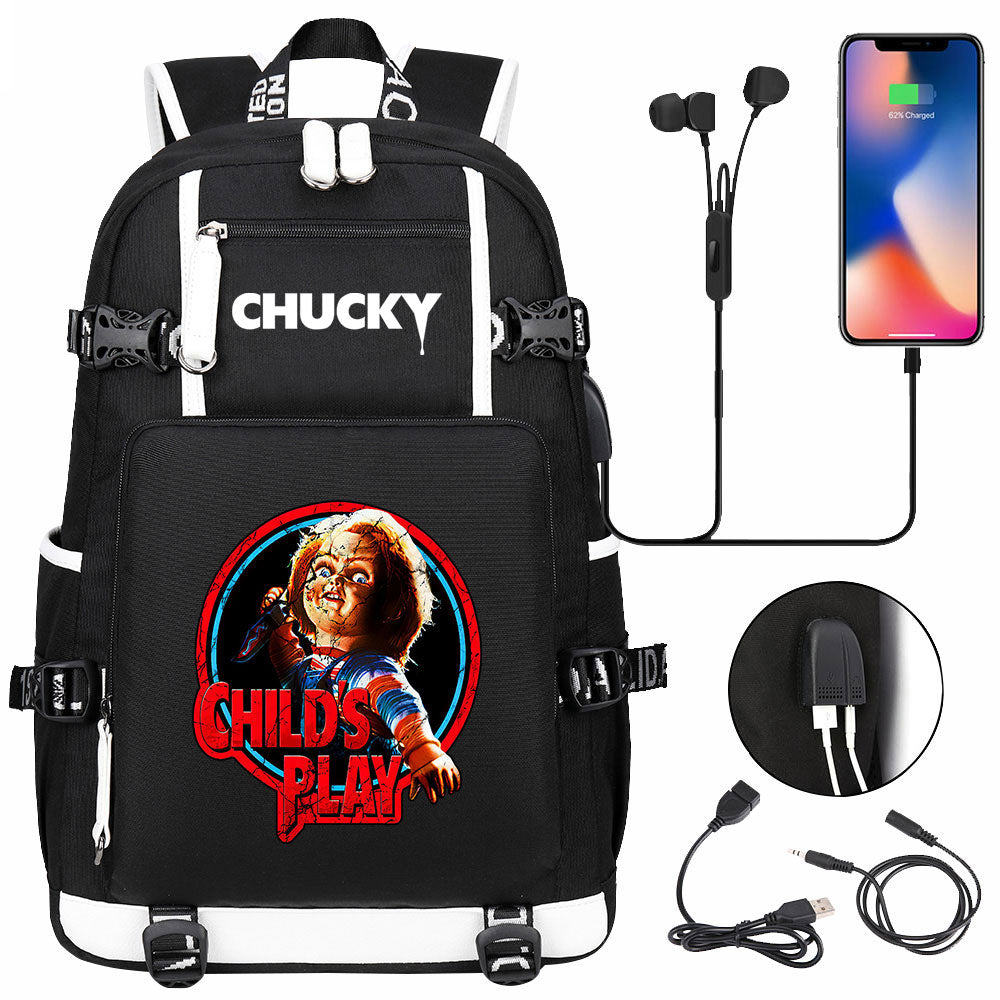 Child's Play USB Charging Backpack School NoteBook Laptop Travel Bags