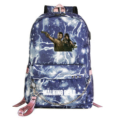 The Walking Dead USB Charging Backpack Shoolbag Notebook Bag Gifts for Kids Students
