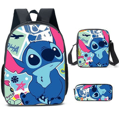 Lilo Stitch Schoolbag Backpack Lunch Bag Pencil Case Set Gift for Kids Students