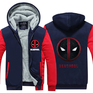 Deadpool Hoodie Jacket Autumn Winter Unisex Zipper Sweatershirt Warm Coat
