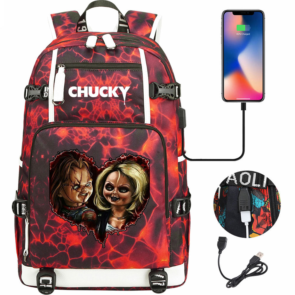 Child's Play USB Charging Backpack School NoteBook Laptop Travel Bags