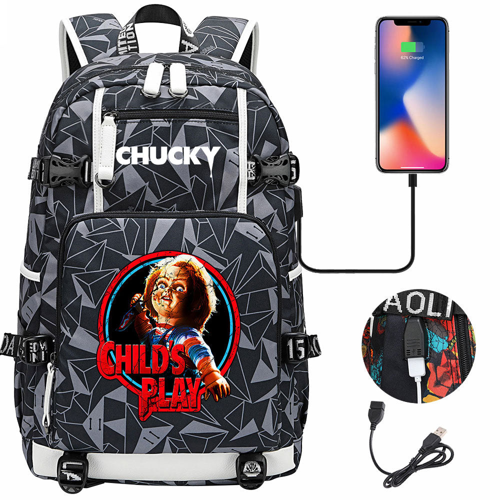 Child's Play USB Charging Backpack School NoteBook Laptop Travel Bags