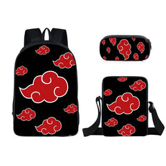 Naruto  Schoolbag Backpack Lunch Bag Pencil Case Set Gift for Kids Students