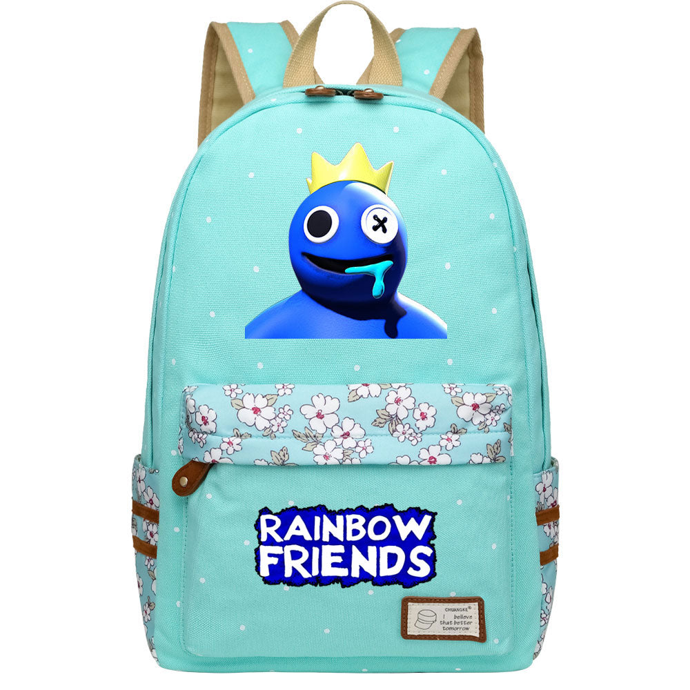 Rainbow Friends Canvas Travel Backpack School Bag For Girl Kids Boy