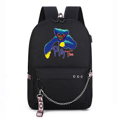 Poppy Playtime USB Charging Backpack Schoolbag Notebook Bag Gifts for Kids Students