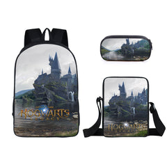 Hogwarts Legacy Schoolbag Backpack Lunch Bag Pencil Case 3pcs Set Gift for Kids Students