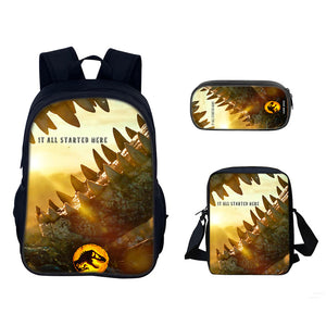 Jurassic World Dominion Schoolbag Backpack Lunch Bag Pencil Case Set Gift for Kids Students
