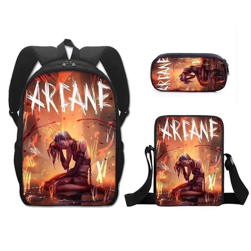 Arcane Jinx Schoolbag Backpack Lunch Bag Pencil Case Set Gift for Kids Students