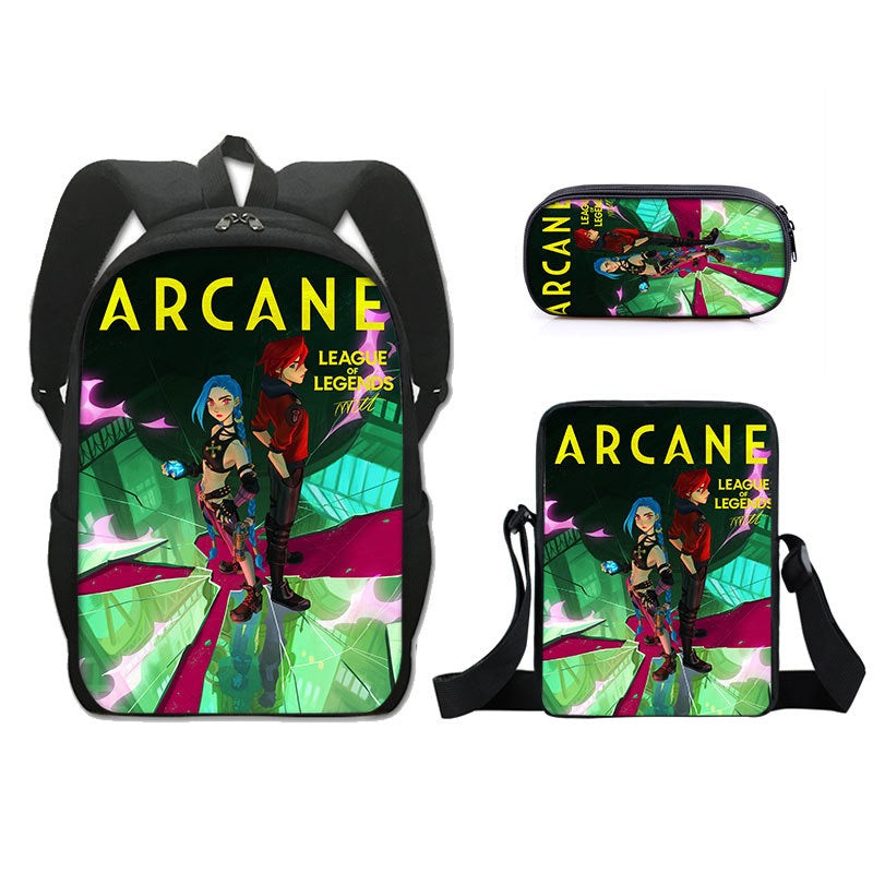 Arcane Jinx Schoolbag Backpack Lunch Bag Pencil Case Set Gift for Kids Students