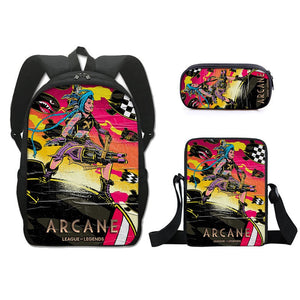 Arcane Jinx Schoolbag Backpack Lunch Bag Pencil Case Set Gift for Kids Students