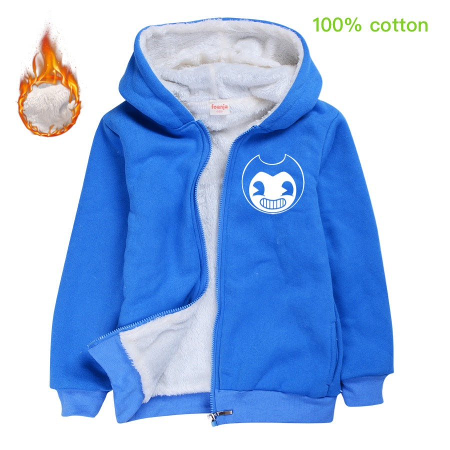 Bendy Pullover Hoodie Sweatshirt Autumn Winter Unisex Sweater Zipper Jacket for Kids Boy Girls