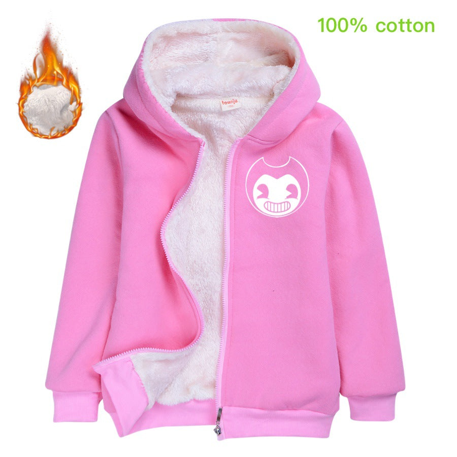 Bendy Pullover Hoodie Sweatshirt Autumn Winter Unisex Sweater Zipper Jacket for Kids Boy Girls
