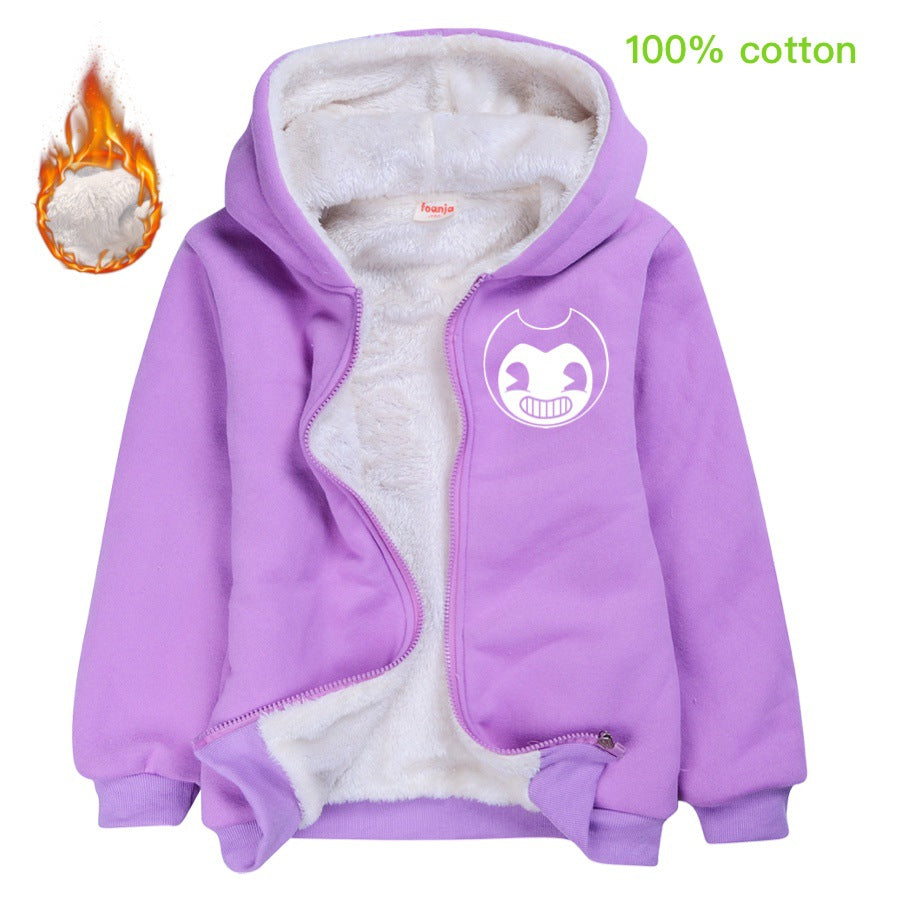 Bendy Pullover Hoodie Sweatshirt Autumn Winter Unisex Sweater Zipper Jacket for Kids Boy Girls