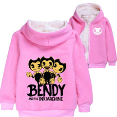 Bendy Pullover Hoodie Sweatshirt Autumn Winter Unisex Sweater Zipper Jacket for Kids Boy Girls
