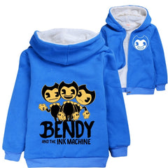 Bendy Pullover Hoodie Sweatshirt Autumn Winter Unisex Sweater Zipper Jacket for Kids Boy Girls