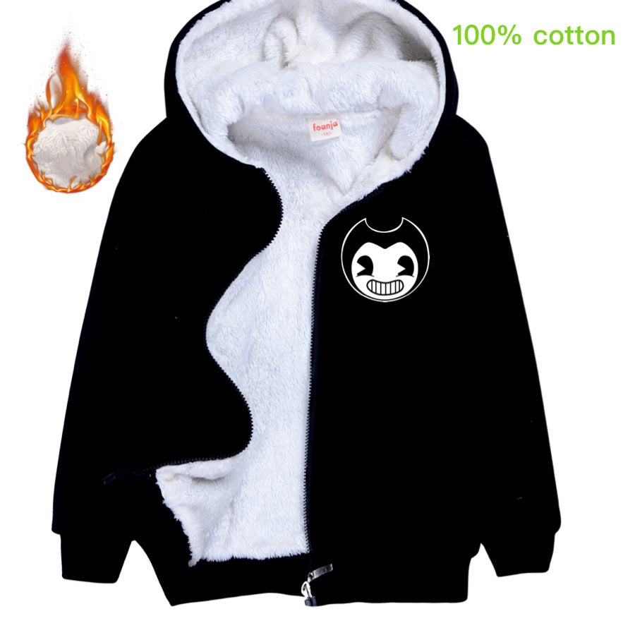 Bendy Pullover Hoodie Sweatshirt Autumn Winter Unisex Sweater Zipper Jacket for Kids Boy Girls