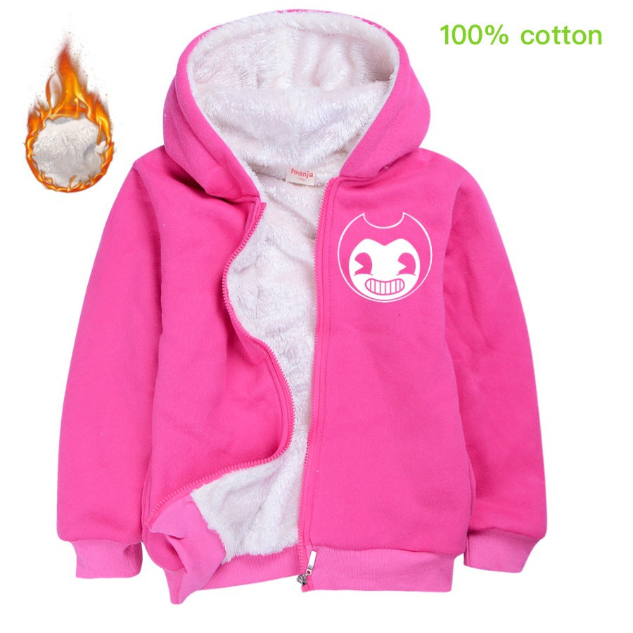 Bendy Pullover Hoodie Sweatshirt Autumn Winter Unisex Sweater Zipper Jacket for Kids Boy Girls