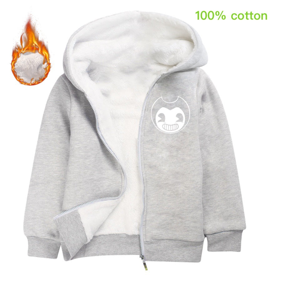 Bendy Pullover Hoodie Sweatshirt Autumn Winter Unisex Sweater Zipper Jacket for Kids Boy Girls