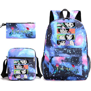 Encanto SchoolBag Backpack Shoulder Bag Book Pencil Bags  3pcs Set