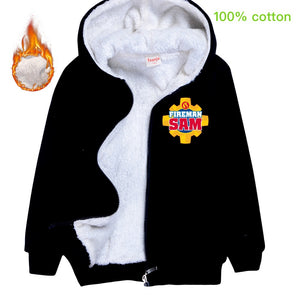 Fireman Sam Pullover Hoodie Sweatshirt Autumn Winter Unisex Sweater Zipper Jacket for Kids Boy Girls