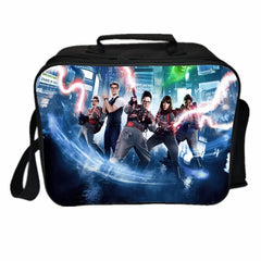 Ghostbusters PU Leather Portable Lunch Box School Tote Storage Picnic Bag