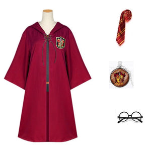Harry Potter #13 Cosplay  Robe Cloak Clothes Slytherin Green Quidditch Costume Magic School Party Uniform